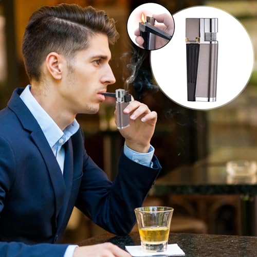 Multi-Purpose Foldable Metal Lighter with Gift Box - Refillable Torch for Camping & Kitchen - Variation 1