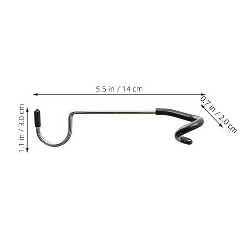 Baluue 3Pcs Outdoor Camping Lamp Pole Hooks, Non-Slip Portable Multi-Functional S Hooks for Tent Light, String Lights, and Outdoor Hanging, Steel and Rubber