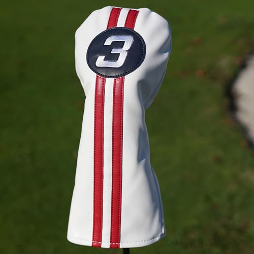 Golf Headcover for 3 Wood - Fleece-Lined, Water-Resistant, Easy Slip-On, July Four