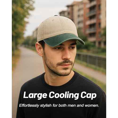XXL Oversize Washed Denim Baseball Cap,Low Profile Jean Sports Cap for Big Heads 23.5"-25.5",Large Pigment Dyed Dad Hat