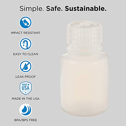 Nalgene 250ml HDPE Narrow Mouth Round Container - Translucent White