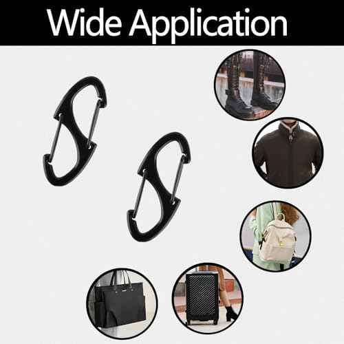 Mini Carabiner Clips, Double-Sided Spring Small Carabiner Clip, Metal Carabiner for Keys, Anti Theft Zipper Clips, Flexible and Easy to Use