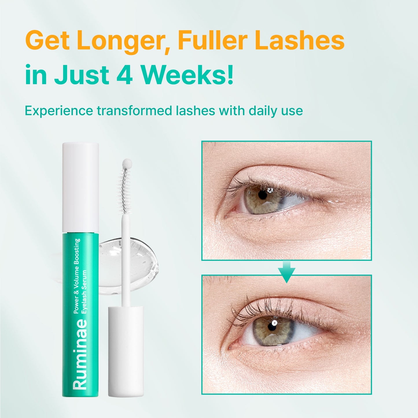 Ruminae Eyelash Serum | Power & Volume Boosting | Korean Skin Care, 10ml