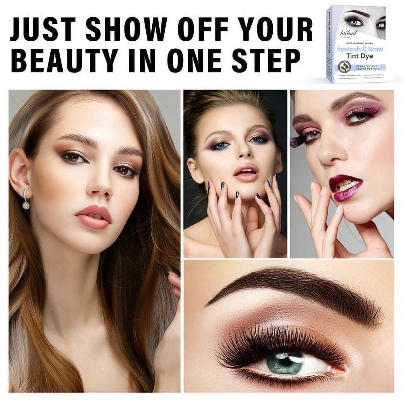 2-In-1 Eyelash & Eyebrow Tint Kit | Professional Light Brown Color