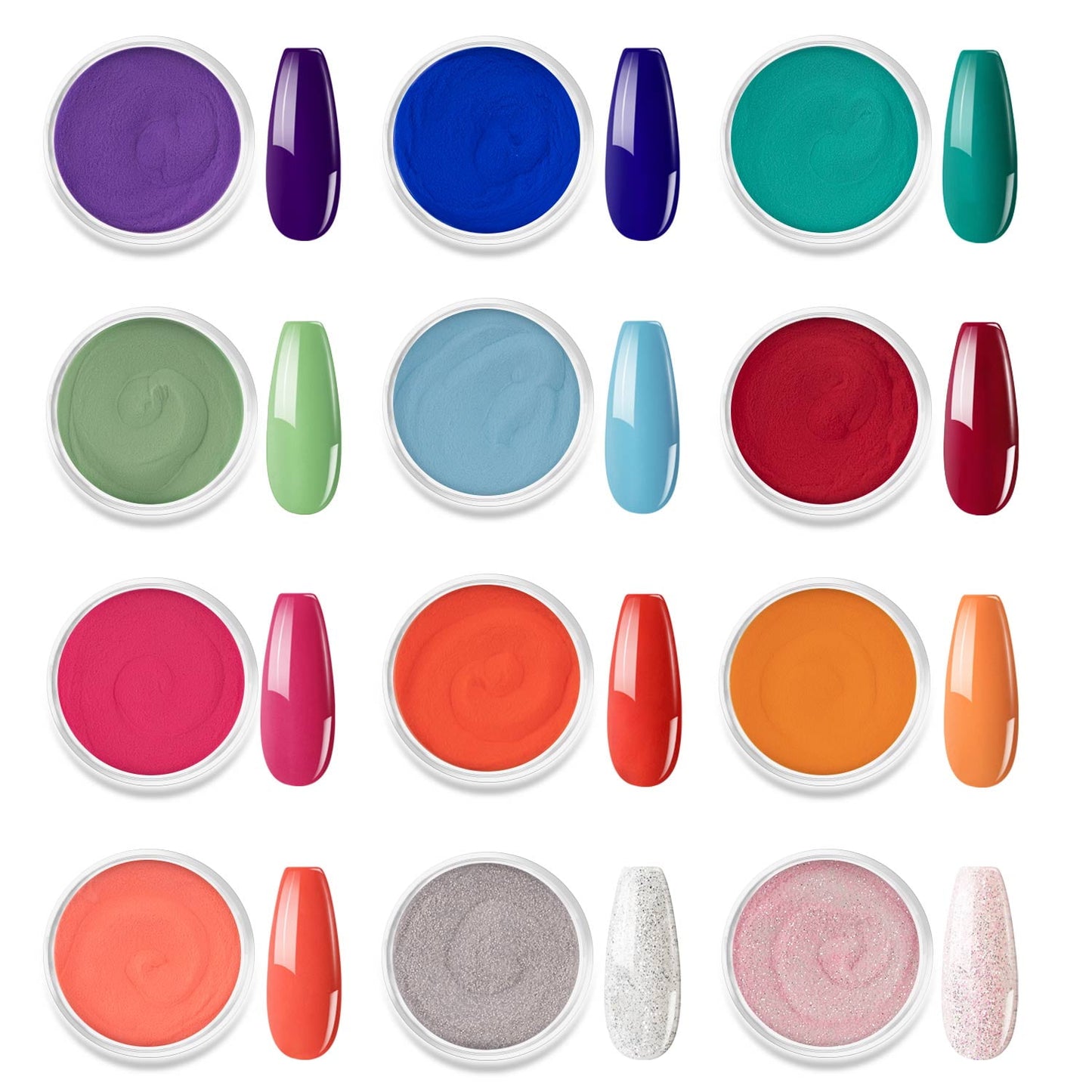 Candy Lover Dip Powder Kit | 12 Colors Nail Art Set for Women & Girls