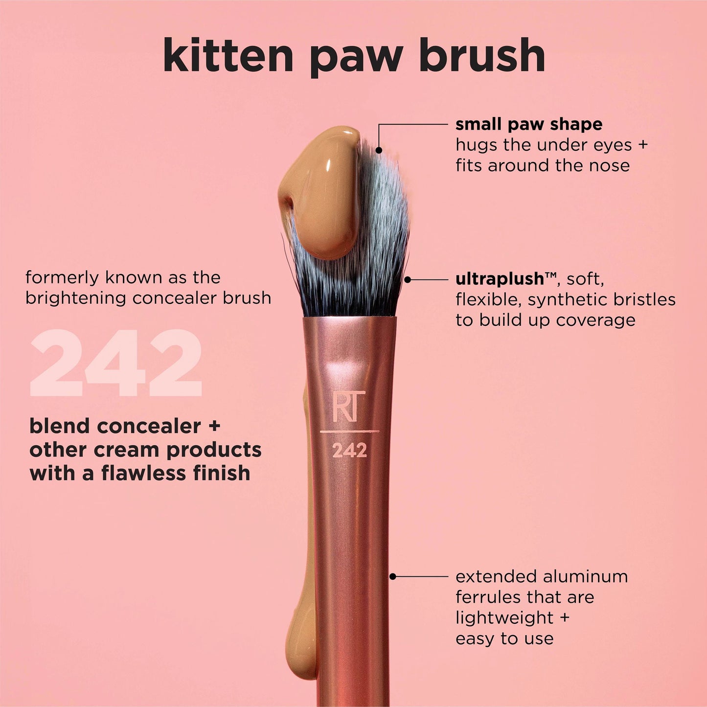 Brightening Concealer Makeup Brush | Real Techniques | For Eye Cream & Concealer