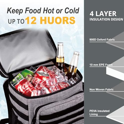 ATRIPACK Tactical Cooler Backpack 25L Insulated Lunch Bag Gery