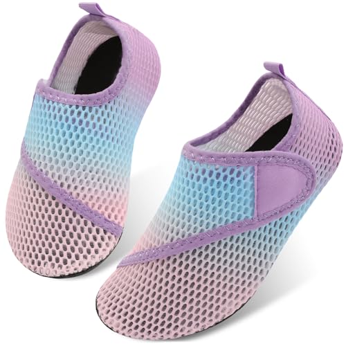 Kids Water Shoes - Barefoot Aqua Socks for Girls Boys Outdoor Quick Dry - Variation 1-2 Little Kid / Jb Publpi