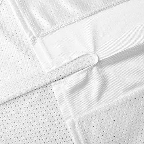Phoneutrix Blank Football Jersey - Hip Hop Sports T-Shirt for Parties Medium White