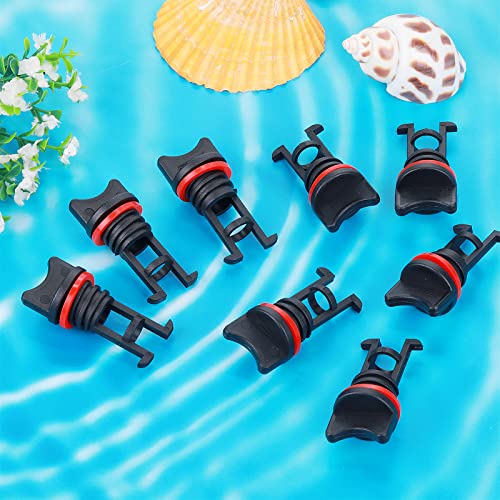 8 Pcs Kayak Drain Plugs with Rubber Gaskets - Marine Grade Threaded Hull Seals