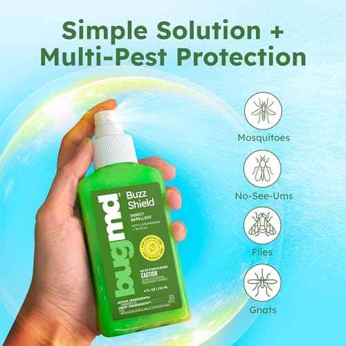 BugMD Buzz Shield - Mosquito and Insect Repellent Spray for Body and Home, Indoor & Outdoor Use, DEET-Free, Tick Repellent, Safe Bug Spray for People (1-Pack)