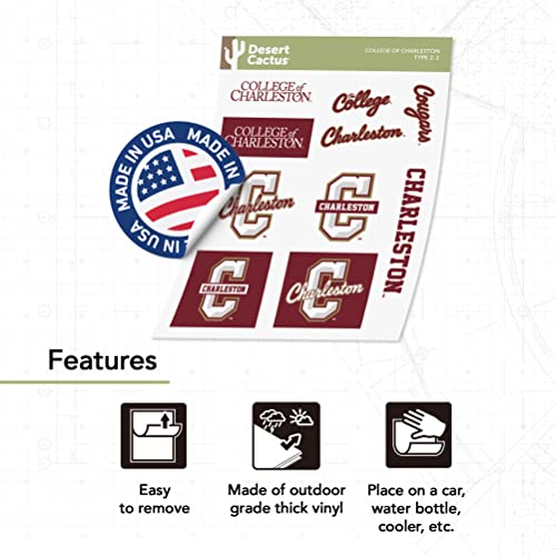 Charleston Golden Eagles Vinyl Sticker Decal - Campus Spirit, Waterproof