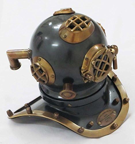 THOR INSTRUMENTS Navy Deep Sea Divers Helmet Black Antique Finish 16.5 cm x 16 cm x 20 cm Nautical Vintage Home Decor Gift