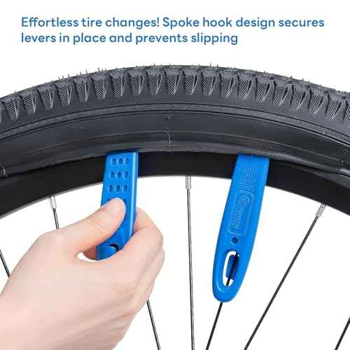 YunSCM 3-Pcs Ultra Strong Plastic Steel Blue Bike Tire Levers, Thickened and Widened Bicycle Tire Levers,Bike tire Replacement Tool, Tire Removal Tool for Road Mountain Bike Tires