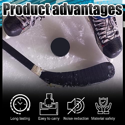 Foam Hockey Pucks Set - 6/10/24 Pieces with Storage Bag - Black, Classic, 3"