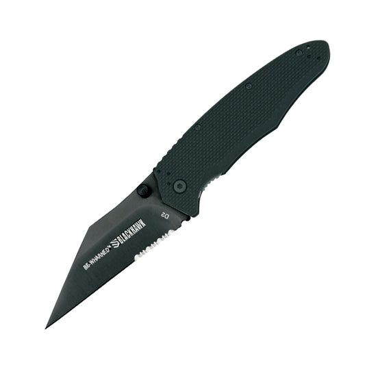 Blackhawk Be-Wharned Knife G10 Sideliner, Partial Serrated Blade Edge, BH15BW211BK