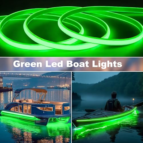 40FT LED Boat Lights Green Waterproof Marine LED Light Strip - IP67