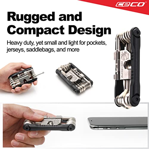 Heavy Duty Bike Multi-Tool with Chain Breaker - Compact Portable Cycling Repair Kit