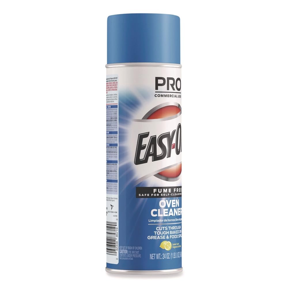 Professional EASY-OFF Fume Free Max Oven Cleaner, Foam, Lemon, 24 Oz Aerosol Spray, 6/carton