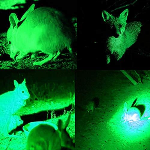 WINDFIRE Green Flashlights Predator Light LED Coyote Hog Varmint Hunting Lights Tactical Rifle Flashlight Torch with Picatinny Rail Mount, Pressure Switch