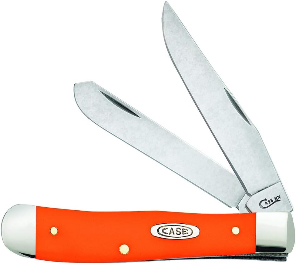 Case XX WR Pocket Knife Orange Synthetic Trapper Item #80500 - (4254 SS) - Length Closed: 4 1/8 Inches