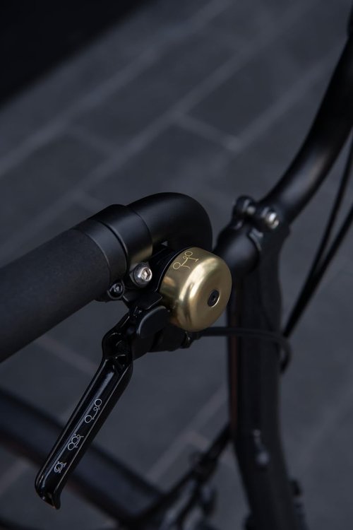 Brompton Bell – Polished Brass Bike Bell with Mounting Bracket – Compact and Loud – Compatible with Brompton Folding Bikes