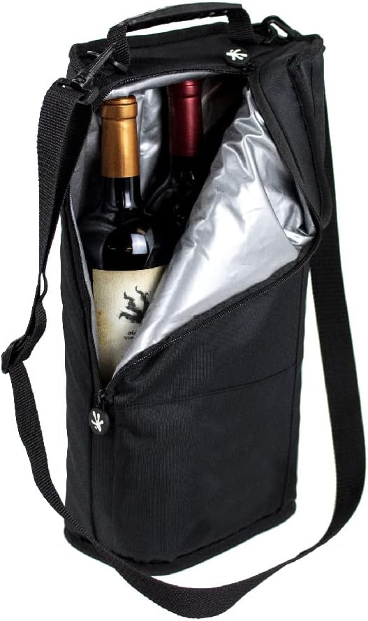 Geckobrands Verticool Insulated Soft Cooler Bag - Portable, Holds 9 Cans or 2 Wine Bottles, Ideal for Beach & Picnics