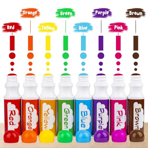 Toddler Dot Markers Set - Washable Bright Colors for Kids Art & Craft