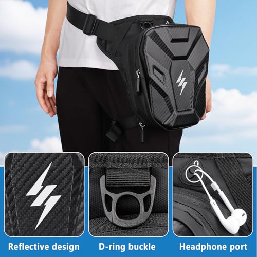 GXCROR Motorcycle Leg Bag,Thigh Bag,Thigh Fanny Pack,Drop Leg Bag Women Men for Racing Bike Cycling Horse Riding Hiking Camping Fishing Travel Outdoor