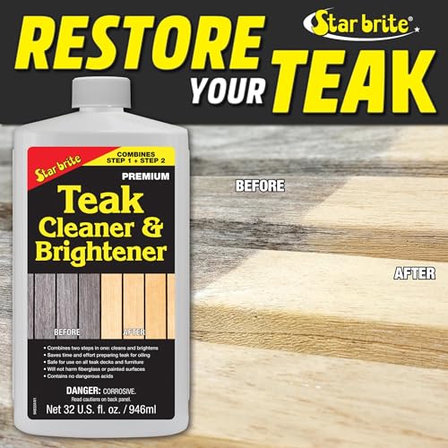 Star Brite Teak Cleaner & Brightener 32oz - Weathered Wood Restoration - Variation of THIS listing