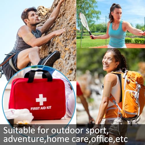 Geiserailie 30 Pcs Flexible Extra Large Adhesive Bandages 5" x 3" Sterile Fabric Adhesive Bandages with Non Stick Pad, Latex Free for Wound Care