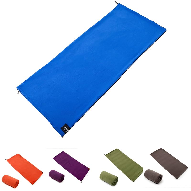 Fleece Sleeping Bag Liner Sleeping Blanket Sheet Lightweight Travel Outdoor Indoor Camping Warm Summer ‎Flannel
