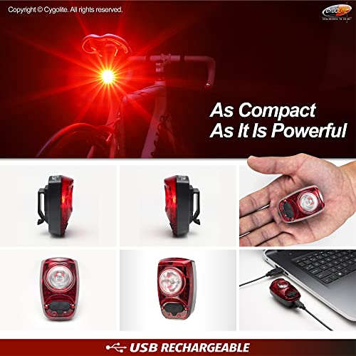 Cygolite Hotshot Bicycle Taillight 100 Lumens 6 Night & Day Modes USB Rechargeable