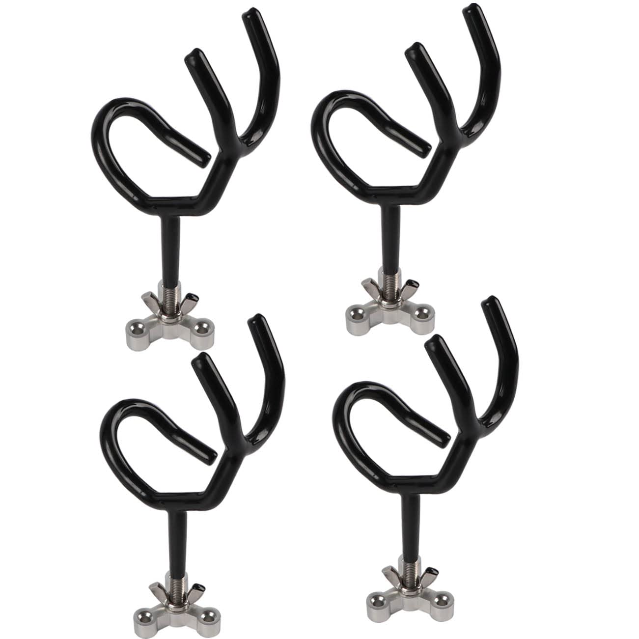 4pcs Sure Grip Steel Boat Rod Holder 20 Degree PVC Coated Steel Wire Fishing Pole Holder