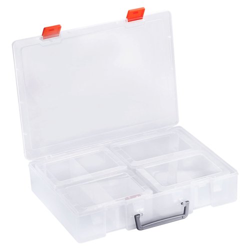 PATIKIL 1600+ Baseball Card Storage Box, 1 Set Clear Sports Cards Holder Organizer, Plastic Display Case Container for Baseball Basketball Football