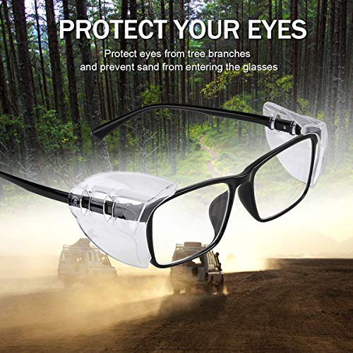 8 Pairs Side Shields for Glasses - Slip-On Eyewear Protective Covers
