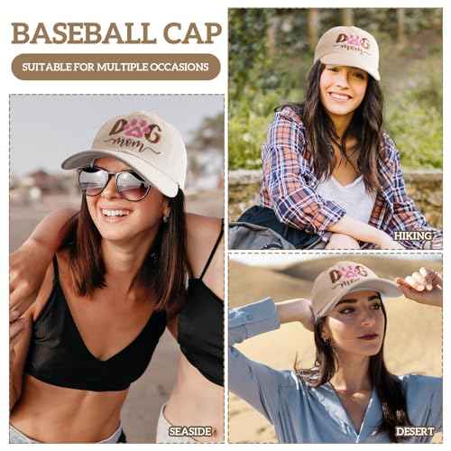 Embroidered Hat for Cat and Dog Mom Gifts for Women - Dog Gifts for Women, Adjustable Breathable Baseball Cap