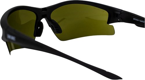 Epoch Eyewear Brodie Sport Golf Motorcycle Sunglasses Black Frame with Green Lens