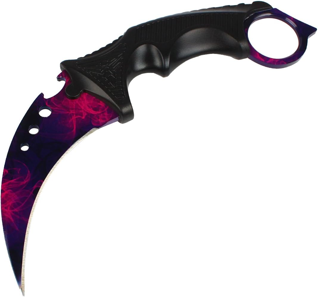 Andux Karambit with Holes Camping Hunting Tool with Cord ZD-02 (Grass Green)