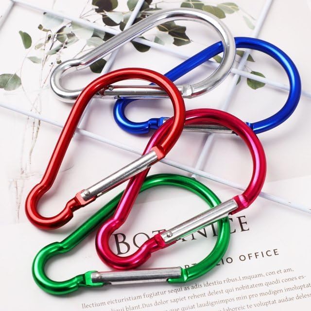 5Pcs Carabiner Clip 4 inch Aluminum Carabiner Clip Big Spring Snap Key Chain Hook Caribeaner for Durable Carabeaner Keychain Clip Great for Keychains and Gear Organization Accessory Outdoor
