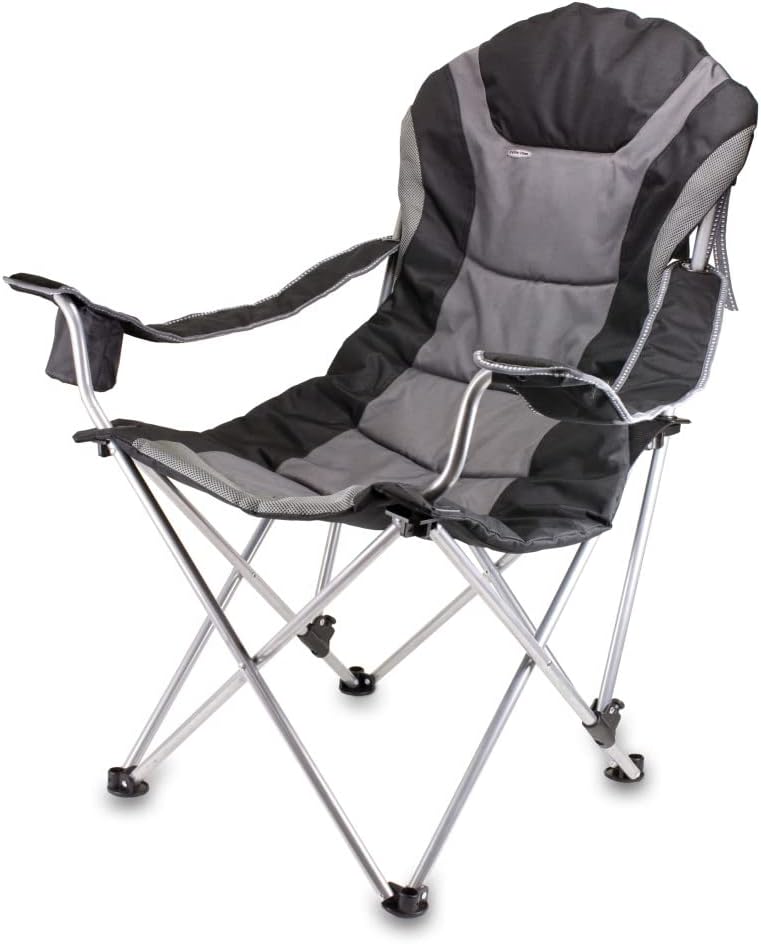 PICNIC TIME NCAA Arkansas Razorbacks Reclining Camp Chair - Beach Chair for Adults - Sports Chair with Carry Bag