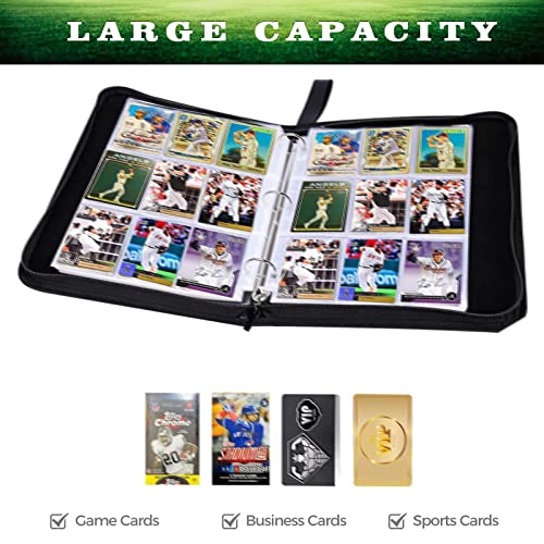 900 Pockets Football Trading Card Binder with Removable Sleeves - Sports Card Organizer