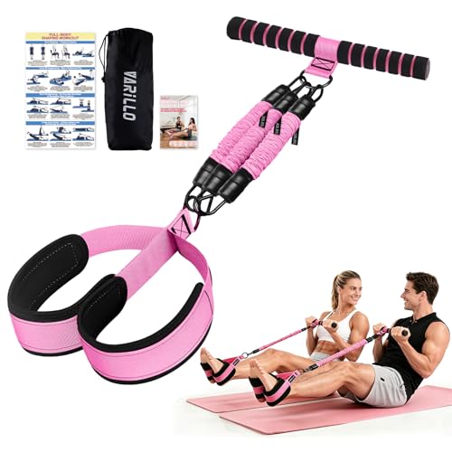Pink Adjustable Pedal Resistance Band Handle 30/40/50LB Yoga Foot Puller