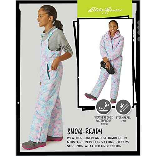Eddie Bauer Kids Snow Bib - Insulated Waterproof Kids Snow Suit - Cozy Outdoor Activewear Overalls for Girls and Boys (3-16)