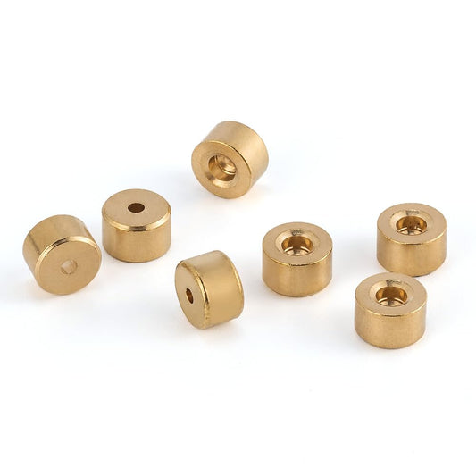 Dr.Fish 50 Pack Carolina Ticker Keeper Brass Weights Sinkers, Protects Knot & Make Noise, Teaxs Rig Tackle for Freshwater Bass Fishing