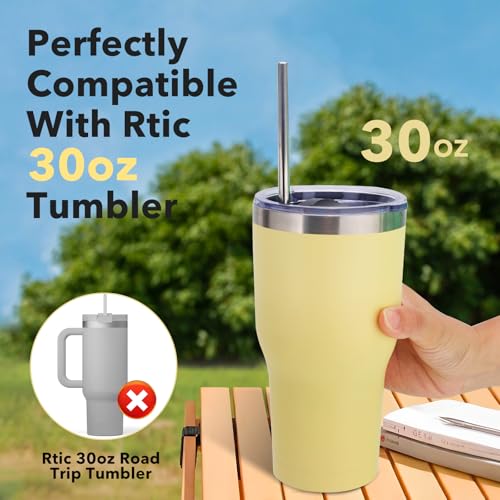 Magnetic 30 oz Tumbler Lid Compatible with Rtic Coffee Travel Mug 30oz ONLY,Splash Proof And BPA Free Replacement Lid,2Pack(OLD Rtic 30oz Not Fit)
