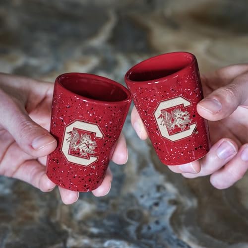 South Carolina Gamecocks NCAA 2oz Ceramic Shot Glass - Team Logo & Color