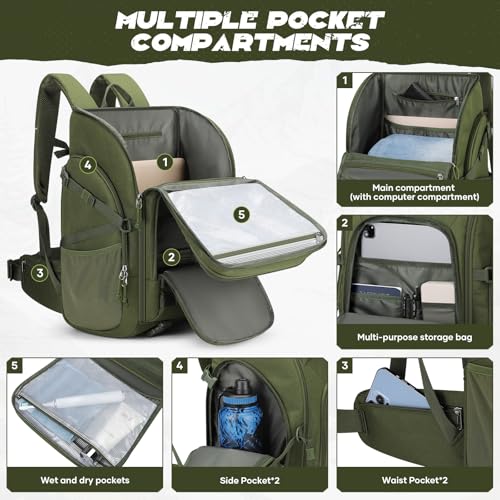 Maelstrom 40L Tactical Backpack Military Bag Water Resistant C.army Green