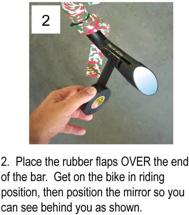 Italian Road Bike Mirror for Road Bicycle Drop Bar, Black, Left or Right