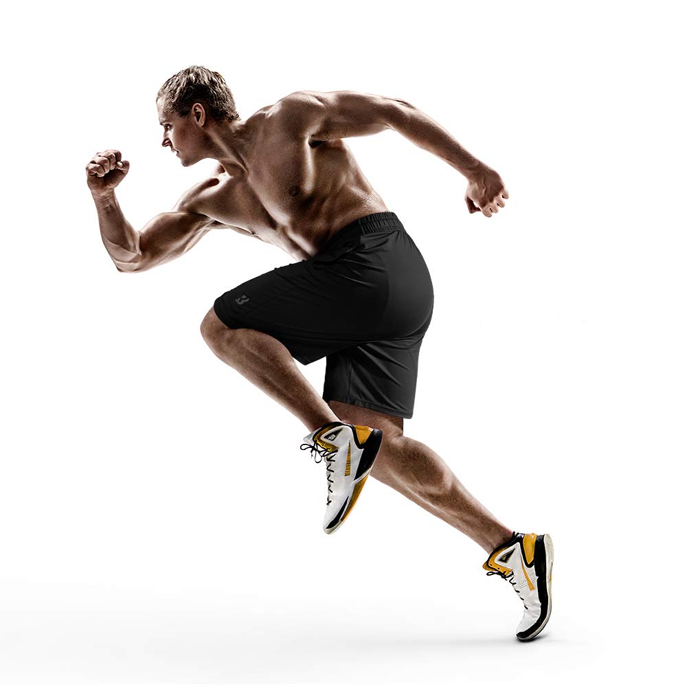 Roadbox Workout Shorts for Men Athletic Gym Running Basketball Quick Dry Short 7 Inch with Pockets for Fitness Sports 2 Pack